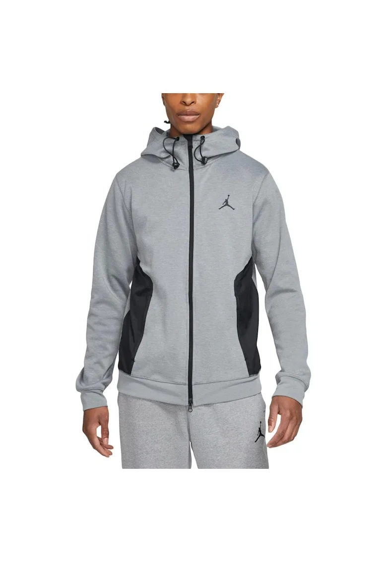 Hanorac sport barbati  Dri-FIT Air Statement, gri, fleece, 3 buzunare cu fermoar,