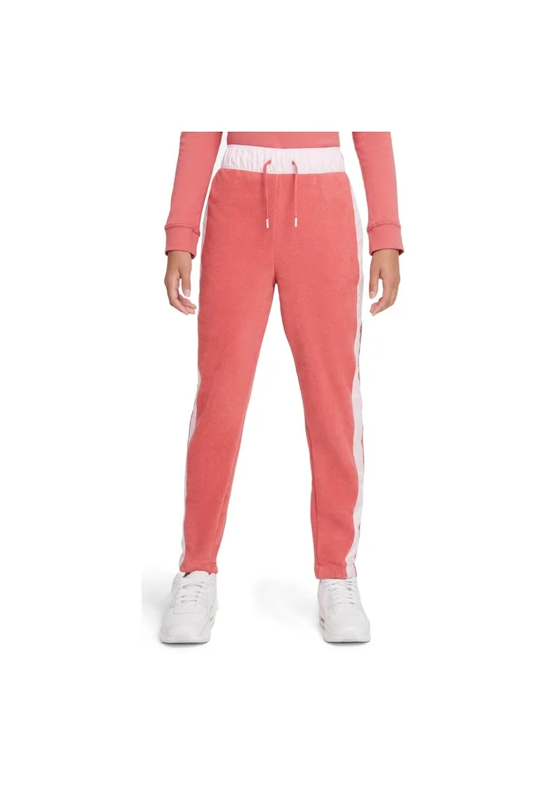 Pantaloni sport copii  Heritage, fleece termic, 3 buzunare, poliester, roz