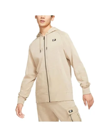 Hanorac sport barbati  bej, bumbac, cu gluga si maneci raglan,