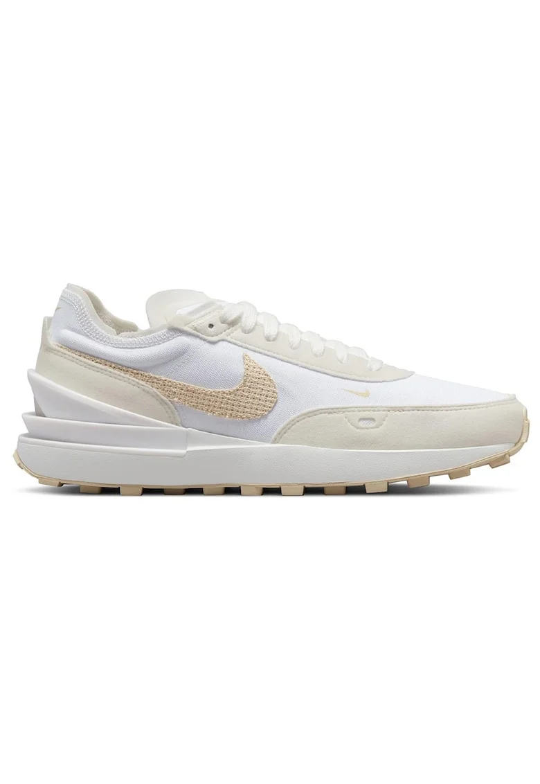 Pantofi sport barbati,  Waffle One, bej, piele intoarsa, talpa exterioara waffle, guler jos