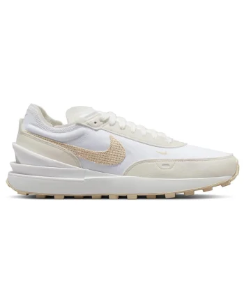 Pantofi sport barbati,  Waffle One, bej, piele intoarsa, talpa exterioara waffle, guler jos