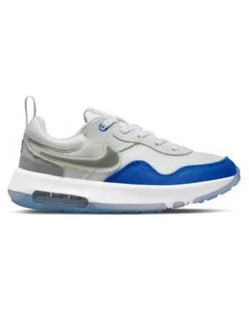 Pantofi sport copii,  Air Max 97, design retro, alb albastru, piele intoarsa si material textil
