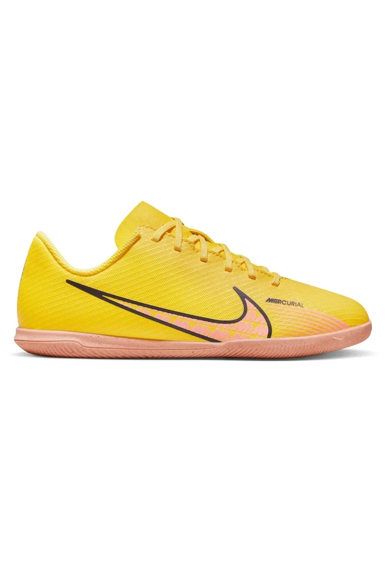 Pantofi sport copii,  Mercurial Vapor 15 Club IC, piele ecologica, talpa din cauciuc, galben