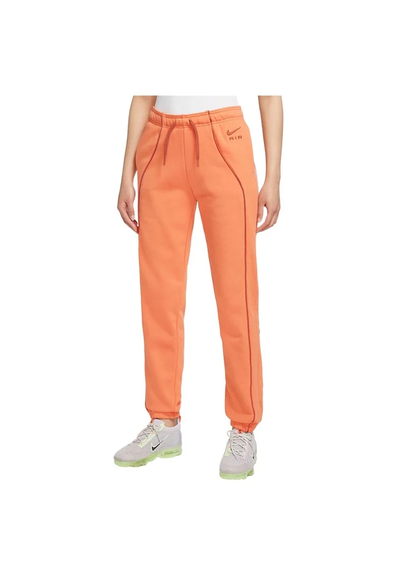 Pantaloni sport dama DQ6563,  Bumbac/Poliester, Portocaliu,