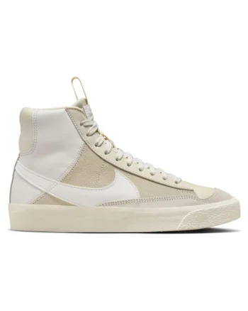 Pantofi sport copii,  Blazer Mid '77 D, piele intoarsa, talpa din cauciuc, crem,