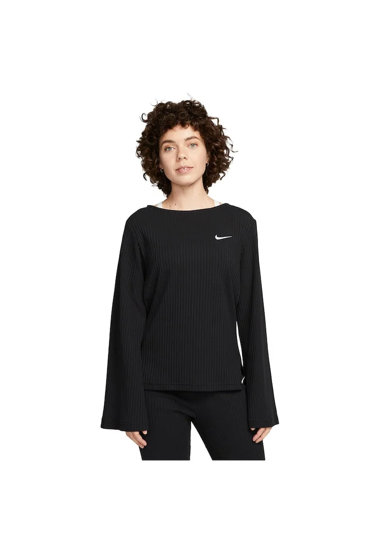 Hanorac sport  negru, bumbac, stil casual, maneci raglan