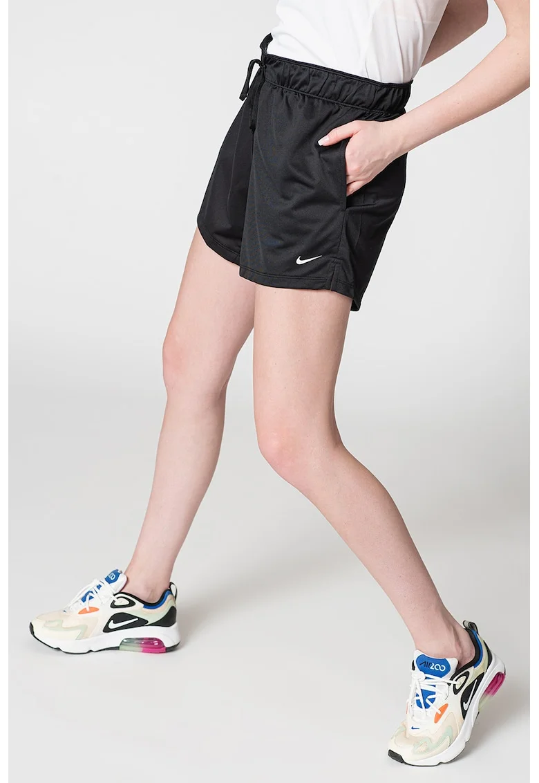 Pantaloni scurti cu tehnologie Dri-Fit pentru fitness, Negru