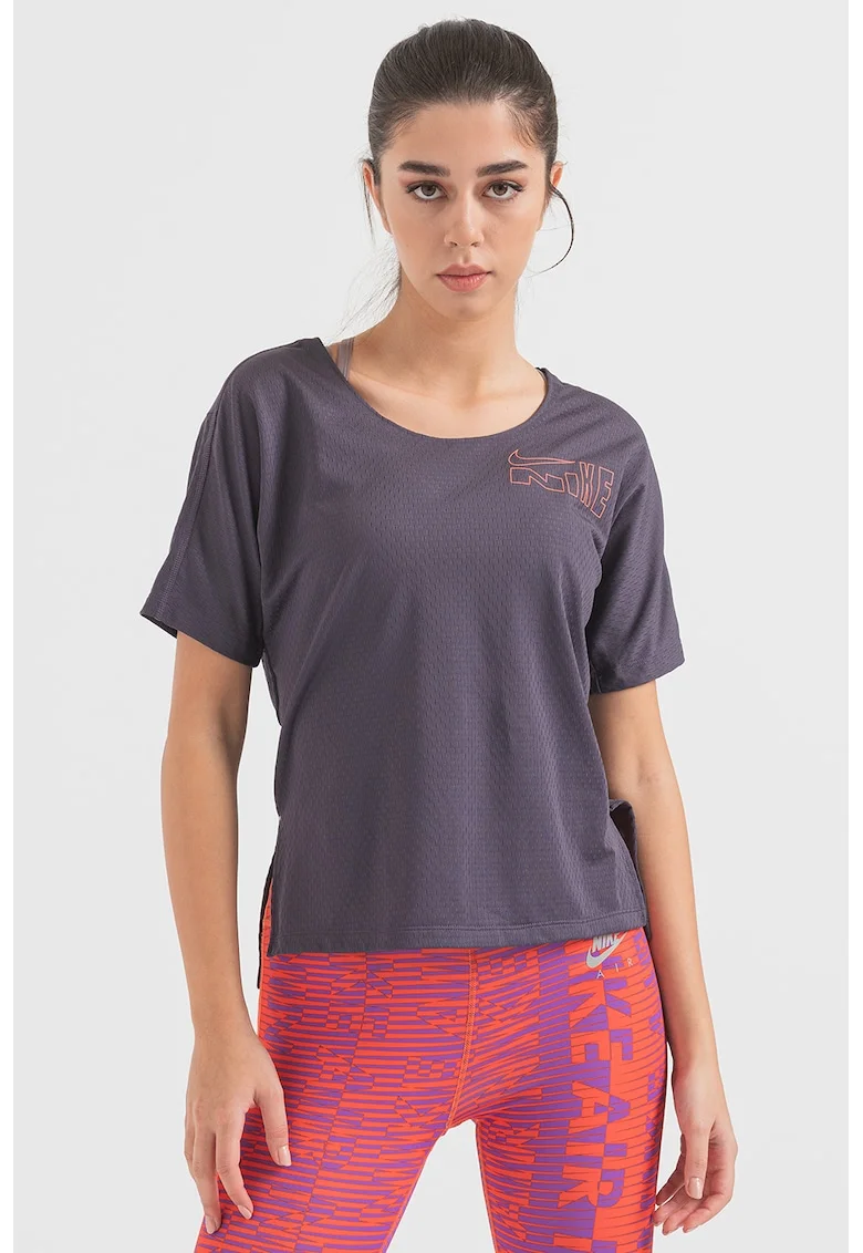 Tricou pentru alergare Icon Clash, Violet prafuit