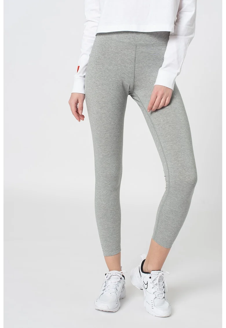 Colanti crop, pentru fitness Essential, Gri melange