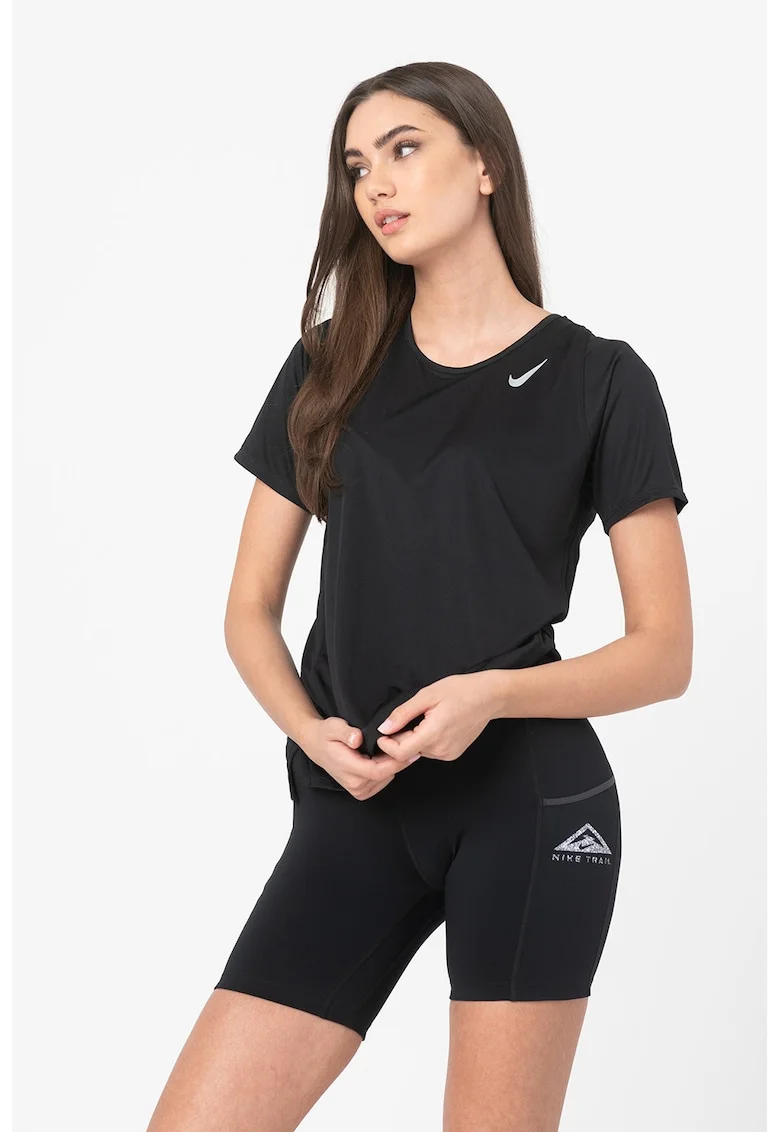 Tricou cu tehnologie Dri-FIT pentru alergare Race, Negru