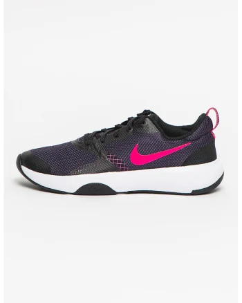Pantofi din piele ecologica si material textil pentru fitness City REP TR, Negru/Fucsia/Violet