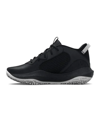 Pantofi cu garnituri din plasa pentru baschet Lockdown 6, Negru stins/Gri inchis
