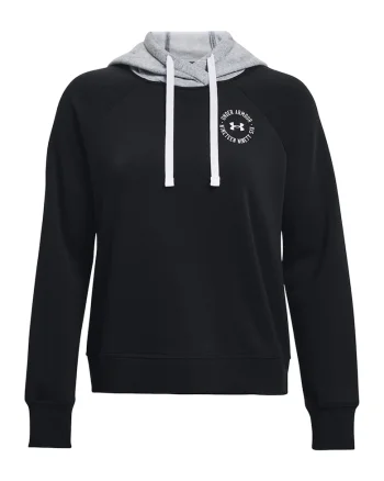 Hanorac din fleece cu model colorblock, pentru antrenament Rival, Negru/Gri