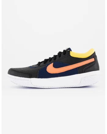 Pantofi cu garnituri de piele, pentru tenis Zoom Court Lite, Negru/Bleumarin