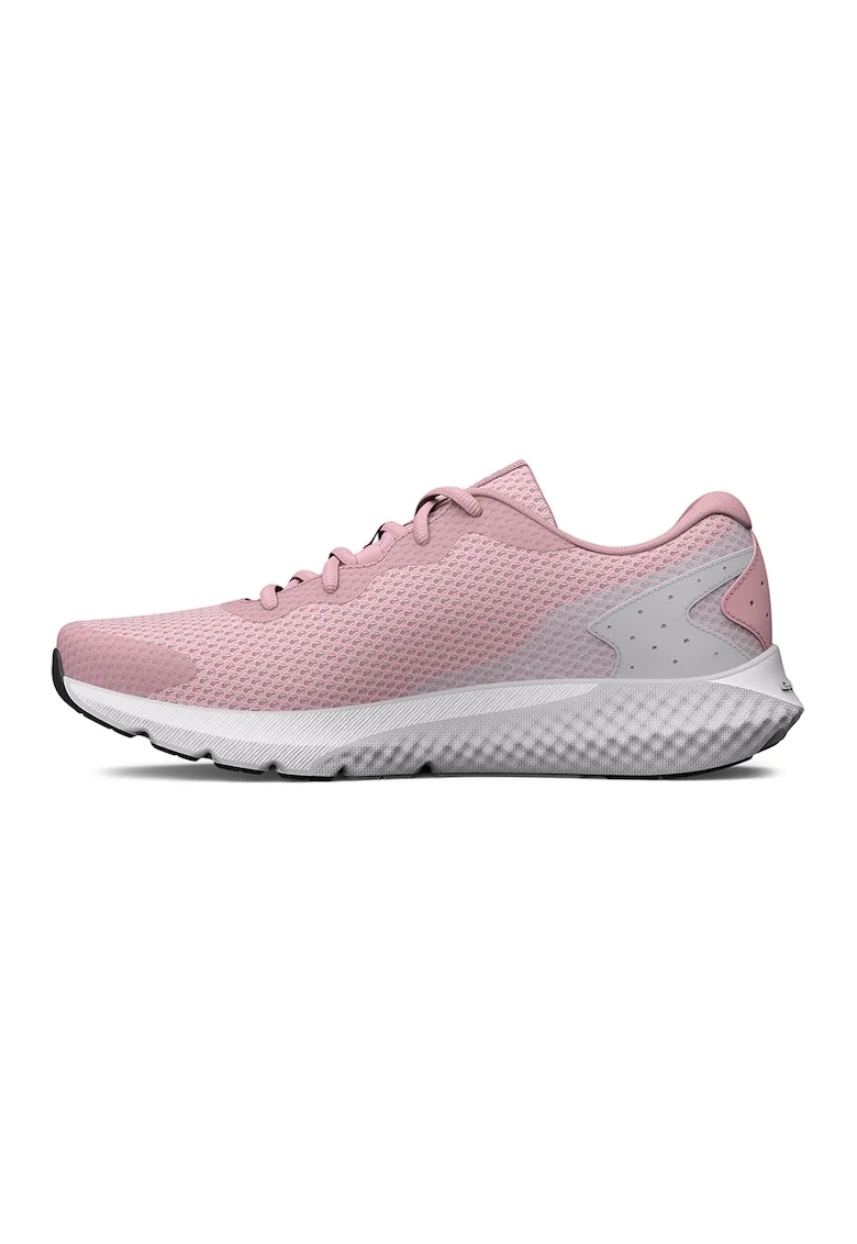 Pantofi cu logo, pentru alergare Charged Rogue 3, Gri/Roz prafuit