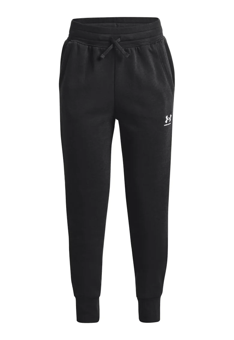 Pantaloni sport cu imprimeu logo discret pentru fitness Rival, Negru