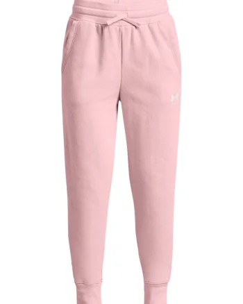 Pantaloni sport cu imprimeu logo discret pentru fitness Rival, Roz pastel