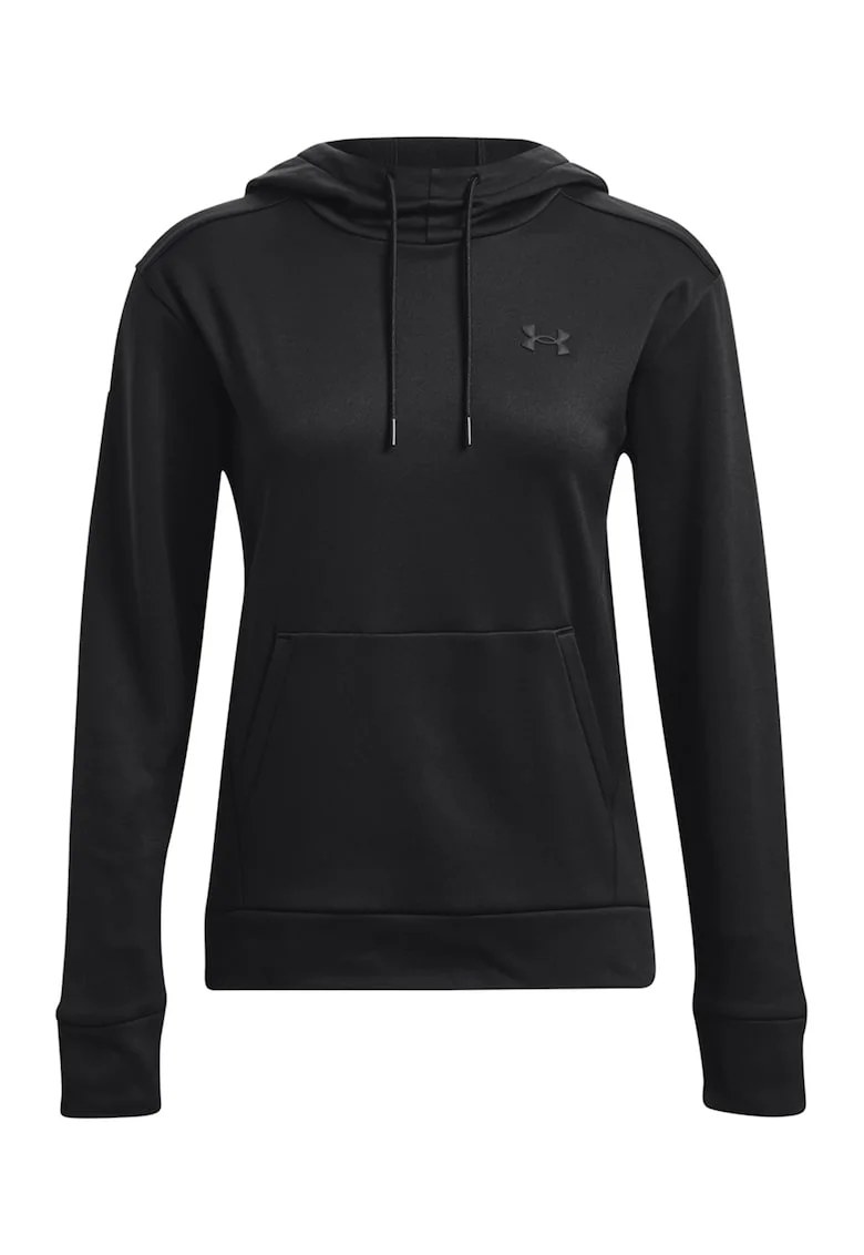 Hanorac cu buzunar kangaroo pentru fitness, Negru