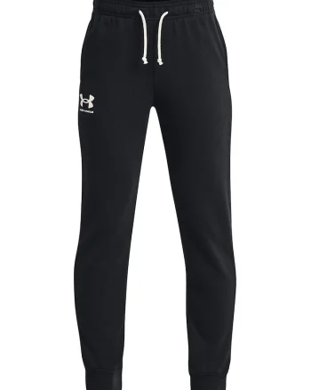 Pantaloni lejeri din amestec de bumbac, pentru fitness, Negru