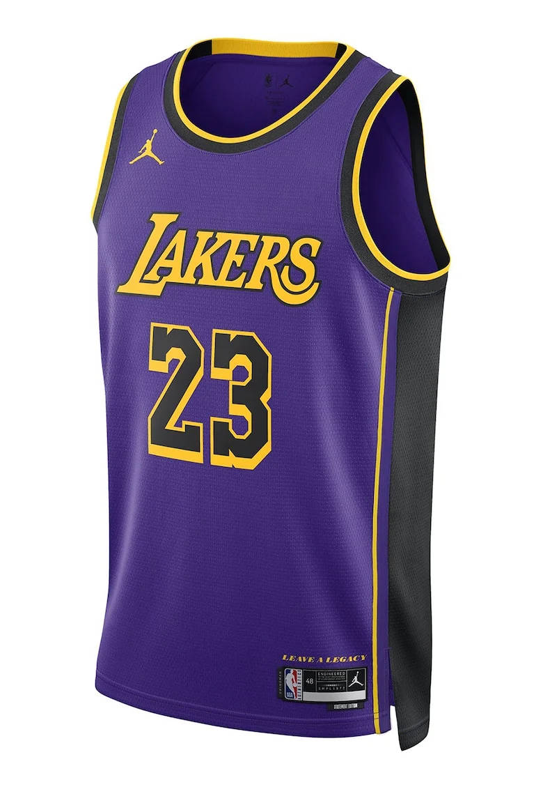 Top pentru baschet Los Angeles Lakers Statement Edition, Negru/Galben/Violet
