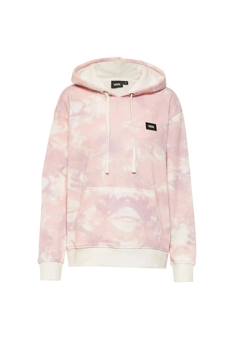 Hanorac sport dama,  Pullover-B, imprimeu all-over, roz, bumbac