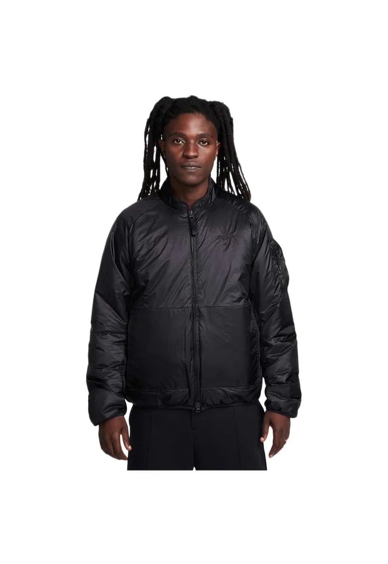 Jacheta barbati,  Tech Fleece, izolata, neagra, nylon