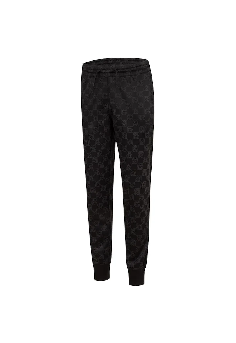 Pantaloni sport copii  imprimeu monogram, talie elastica, buzunare laterale, poliester,