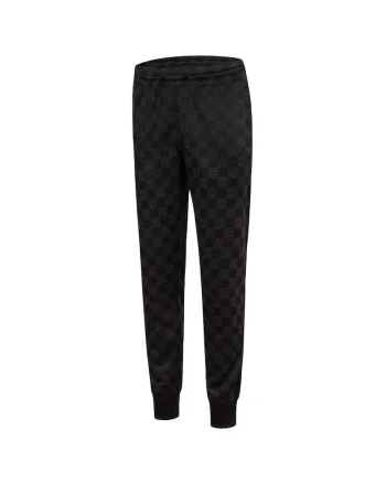 Pantaloni sport copii  imprimeu monogram, talie elastica, buzunare laterale, poliester,