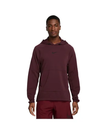 Hanorac sport  Pro, tehnologie Dri-FIT, buzunare frontale, gluga, poliester, visiniu,