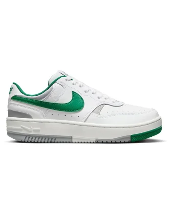 Pantofi sport dama  Gamma Force, design stratificat, alb-verde, piele ecologica si naturala,