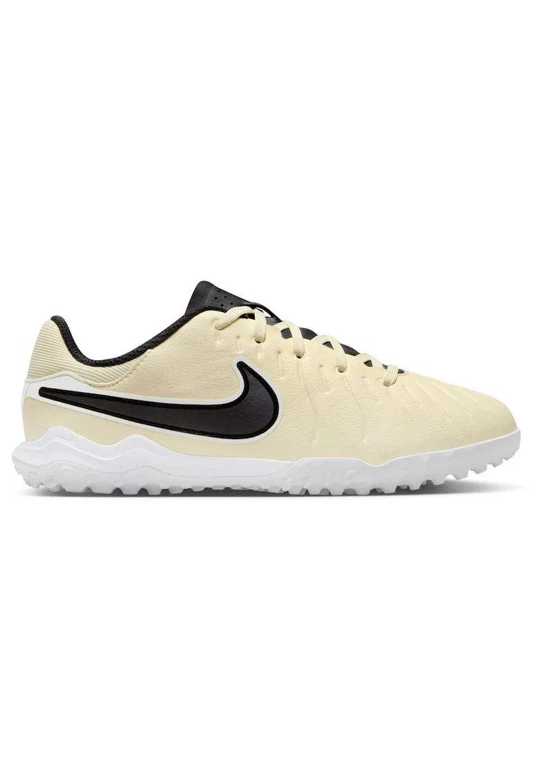 Ghete fotbal copii  Tiempo Legend 10 Academy, ecru, pentru teren sintetic, piele