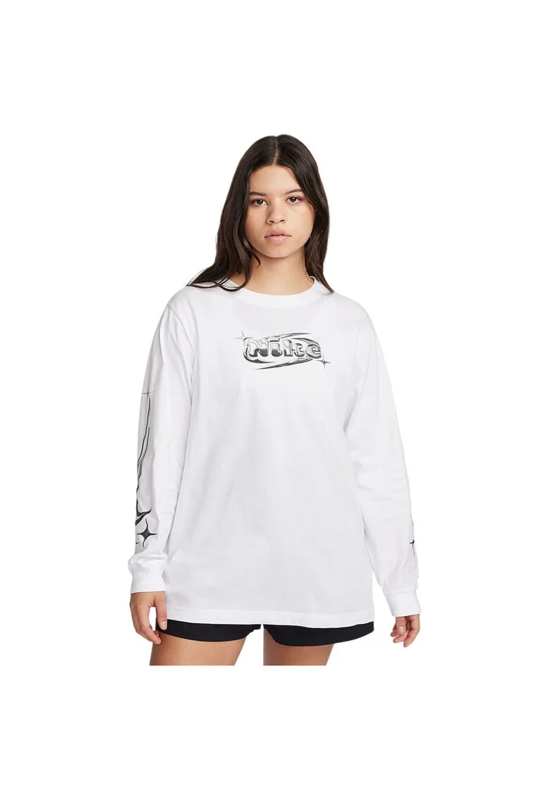 Tricou sport  alb, bumbac, croiala larga, umeri cazuti,