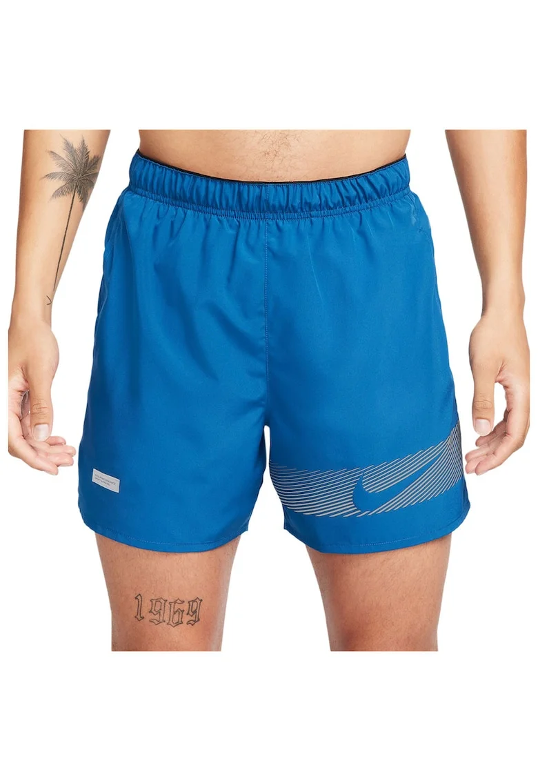 Pantaloni scurti sport  Challenger, poliester, pentru alergare, albastru,