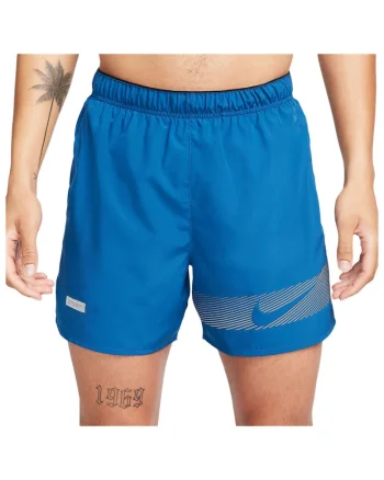 Pantaloni scurti sport  Challenger, poliester, pentru alergare, albastru,