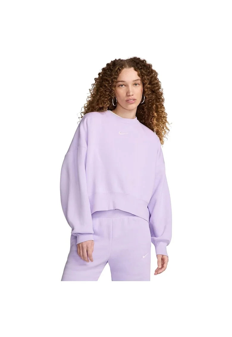 Hanorac sport dama  colectia Phoenix Fleece, croiala larga, fleece moale, bumbac/poliester, lila,