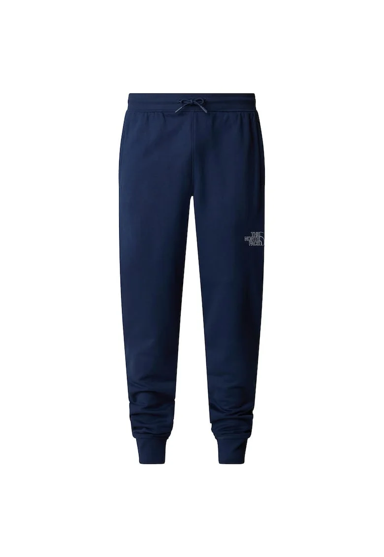 Pantaloni sport  Drew Peak, talie elastica, bumbac/poliester, bleumarin