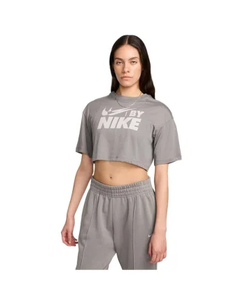Tricou scurt  gri, bumbac, pentru alergare, croiala lejera