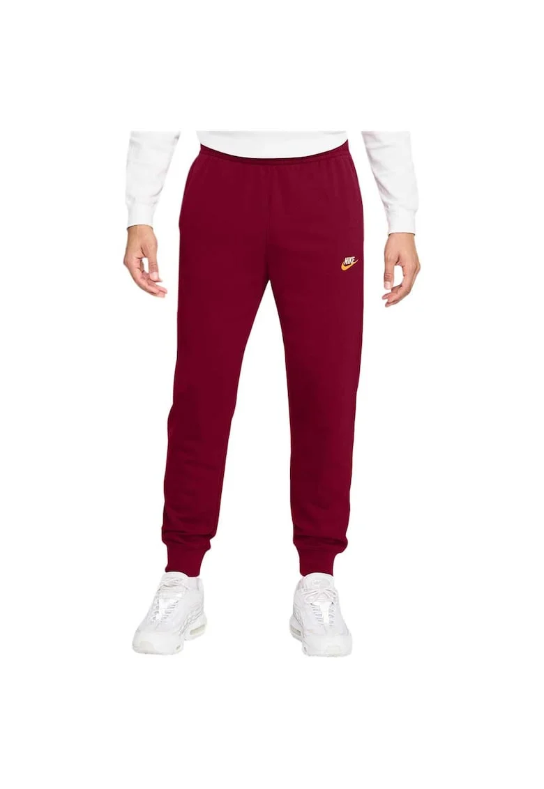 Pantaloni sport barbati  Club Fleece FN3094, bumbac, rosu