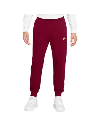 Pantaloni sport barbati  Club Fleece FN3094, bumbac, rosu