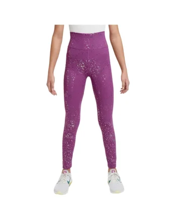 Colanti sport copii  model One Dri-FIT, talie inalta, buzunar ascuns, poliester/spandex, roz