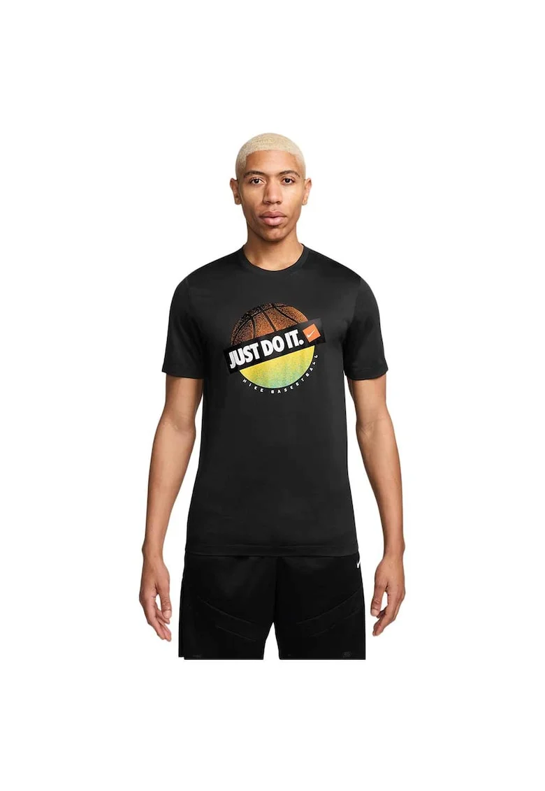 Tricou sport  Dri-FIT, negru, poliester