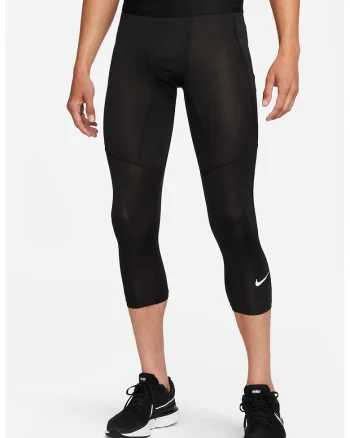 Colanti capri cu buzunare laterale pentru fitness, Negru