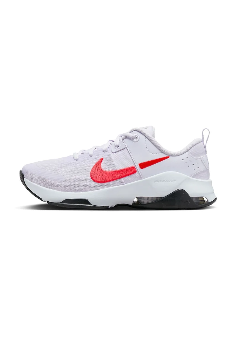 Pantofi cu insertii din plasa, pentru antrenament Zoom Bella 6, Alb optic/Rosu vermillion