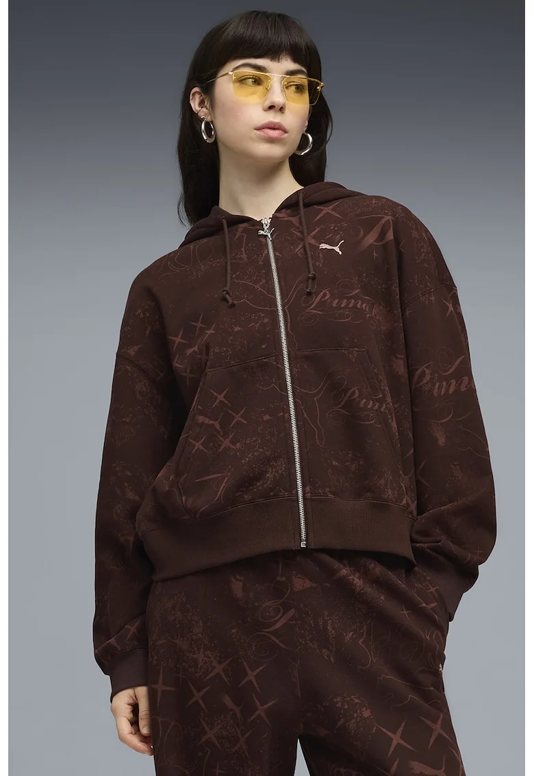 Hanorac supradimensionat Street Glam, Maro cognac