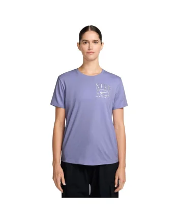 Tricou sport  Sportswear Club, bumbac, mov, croiala regulata, decolteu rotund