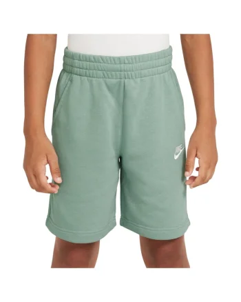 Pantaloni scurti  Sportswear Club, bumbac/poliester, elastic, verde
