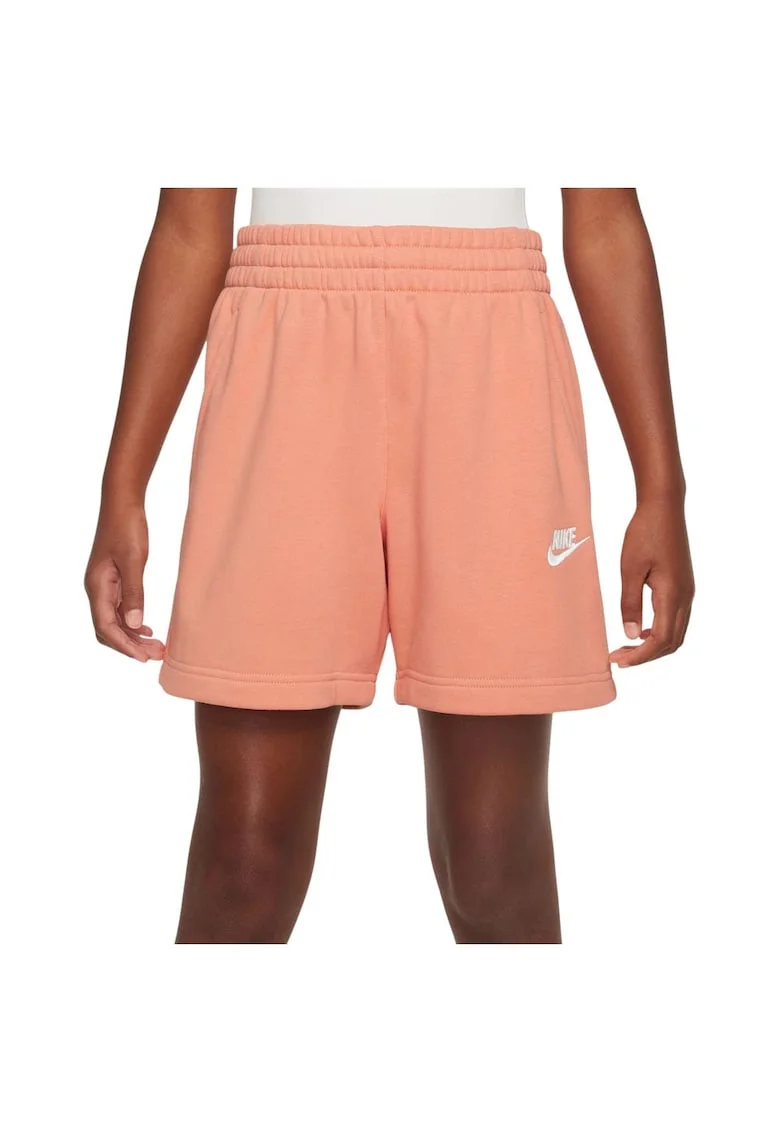 Pantaloni scurti  model Sportswear Club, buzunare oblice, portocaliu, bumbac/poliester