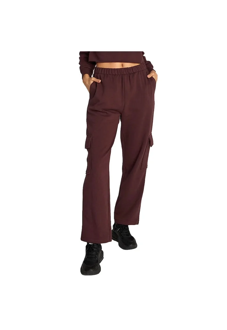 Pantaloni sport dama  Test Drive, maro, 2 buzunare laterale