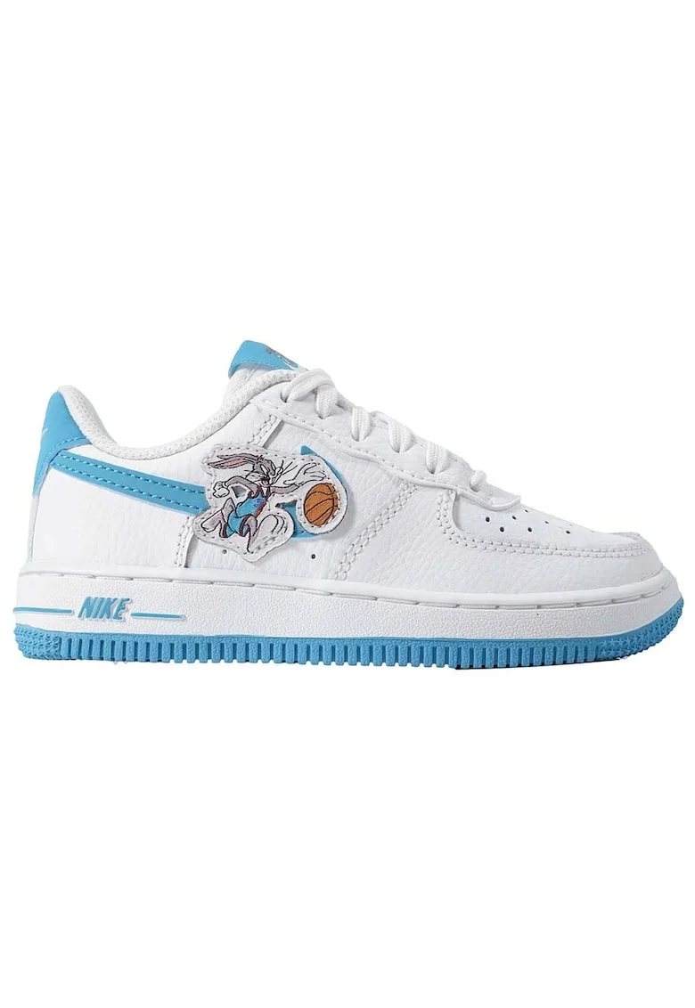 Pantofi sport  Force 1 '06, alb, piele, colaborare Bugs si Lola Bunny,