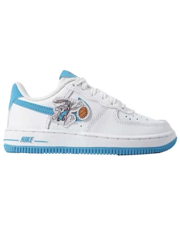 Pantofi sport  Force 1 '06, alb, piele, colaborare Bugs si Lola Bunny,